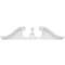 Ekena Millwork Rams Head Architectural Grade PVC Pediment (Urn Ships Unattached in Box), 44"W x 11"H x 2-3/4"P PEDPS044X110RHP00 - alternate 2